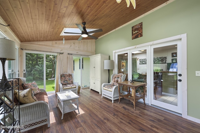 4 Birch Hill Rd, Peru, MA 01235 - sunroom featuring lofted ceiling and a skylight