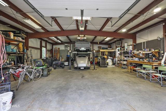 4 Birch Hill Rd, Peru, MA 01235 - garage featuring a workshop area