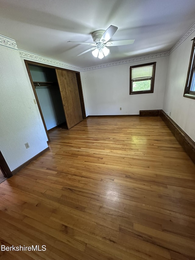 31 Autumn Dr, North Adams, MA 01247 - unfurnished bedroom featuring wood finished floors and a ceiling fan