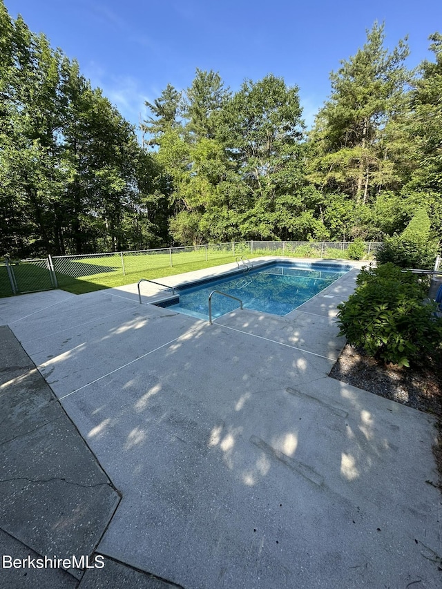 31 Autumn Dr, North Adams, MA 01247 - view of pool with a fenced backyard and a patio