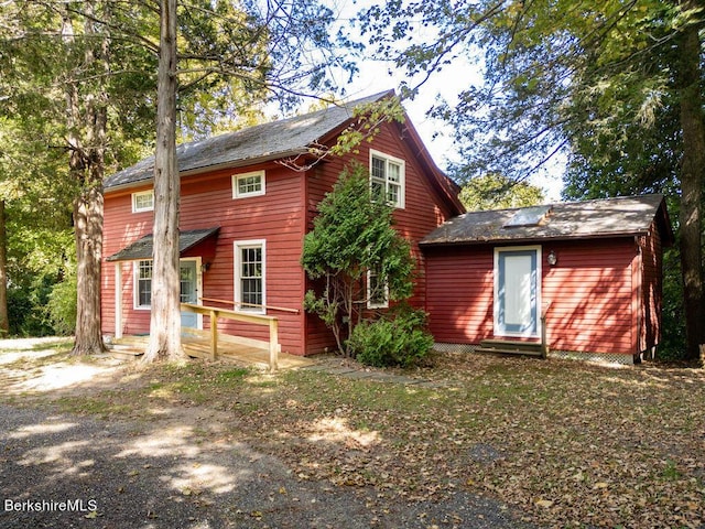 view of rear view of property