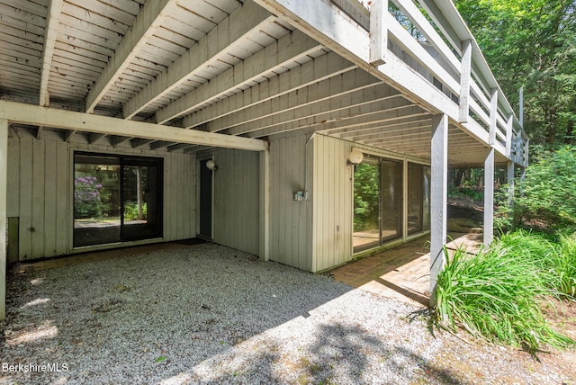 454 Seneca Dr, Becket, MA 01223 - doorway to property with a patio area