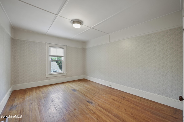 34-36 Crandall St, Adams, MA 01220 - unfurnished room with hardwood / wood-style flooring and wallpapered walls
