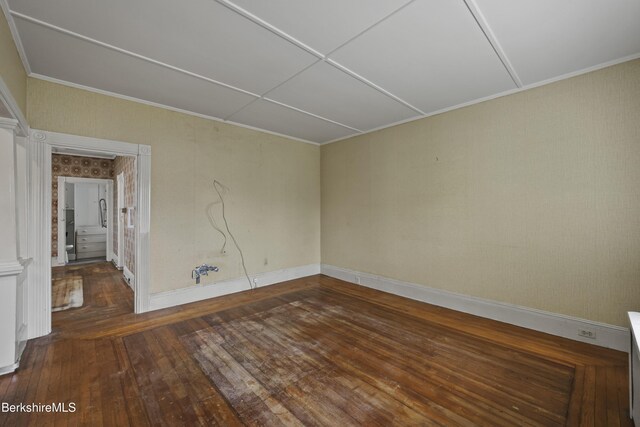 34-36 Crandall St, Adams, MA 01220 - unfurnished room featuring wood-type flooring and crown molding