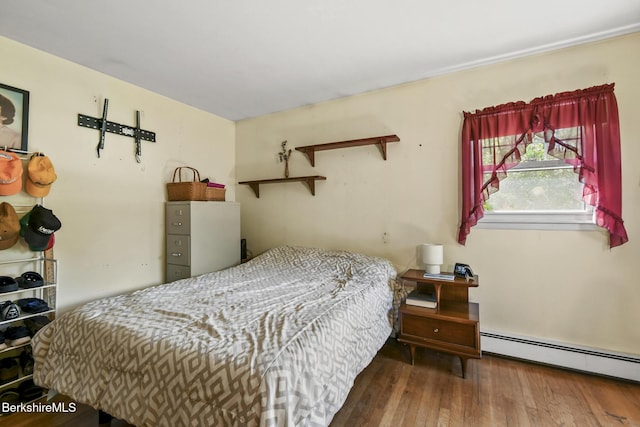 110 Maple Grove Dr, Pittsfield, MA 01201 - bedroom with baseboard heating and hardwood / wood-style flooring