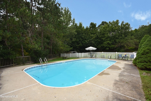 131 Wilshire Dr, Cheshire, MA 01225 - view of swimming pool with a patio area, a fenced backyard, a fenced in pool, and a yard