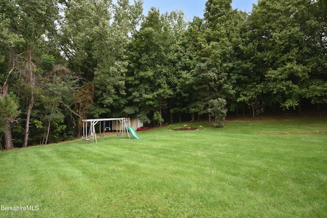 131 Wilshire Dr, Cheshire, MA 01225 - view of yard featuring a playground