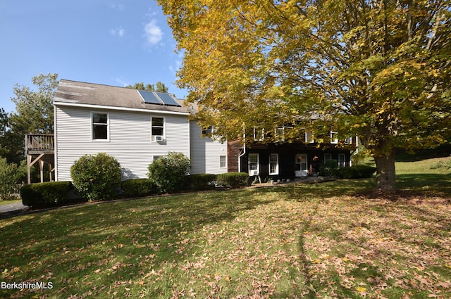 131 Wilshire Dr, Cheshire, MA 01225 - exterior space with solar panels and a lawn
