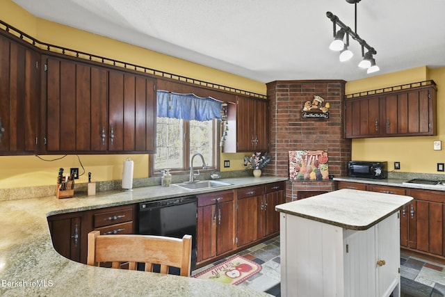 131 Wilshire Dr, Cheshire, MA 01225 - kitchen featuring black appliances, light countertops, a sink, and stone finish flooring