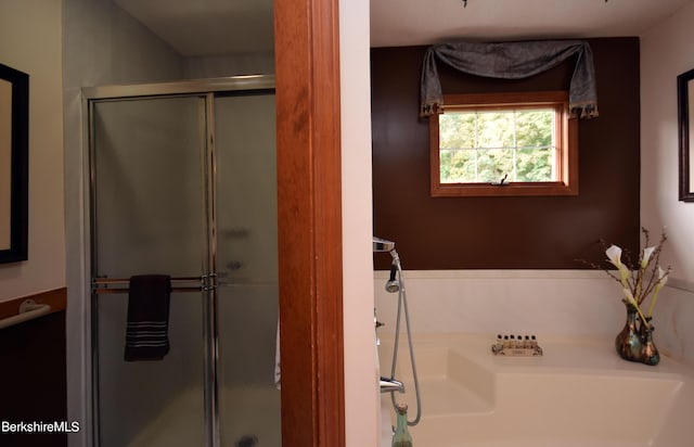 131 Wilshire Dr, Cheshire, MA 01225 - bathroom featuring a shower stall and a garden tub