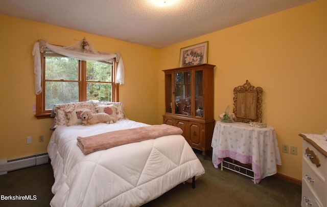 131 Wilshire Dr, Cheshire, MA 01225 - carpeted bedroom featuring baseboard heating and a textured ceiling