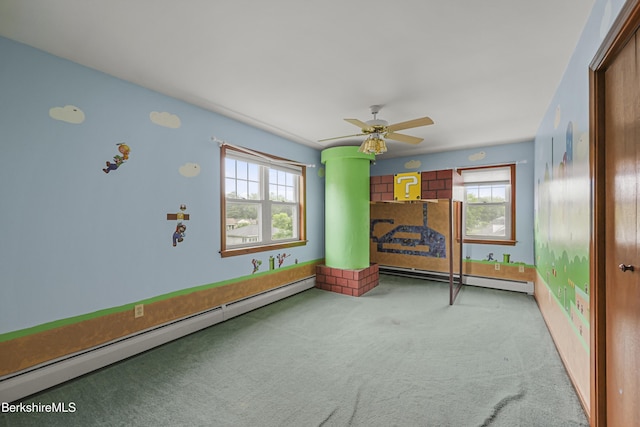 127 Gamwell Ave, Pittsfield, MA 01201 - bedroom with baseboard heating, carpet floors, and multiple windows