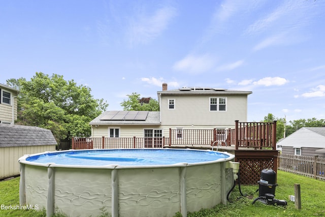127 Gamwell Ave, Pittsfield, MA 01201 - view of pool with a deck and a storage shed