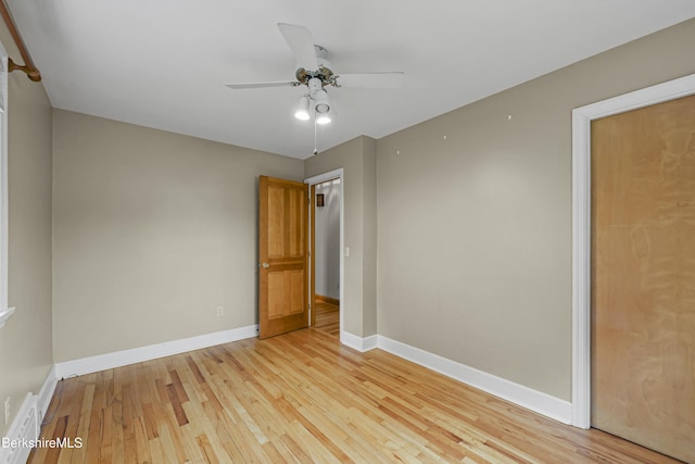 127 Gamwell Ave, Pittsfield, MA 01201 - empty room with light wood-style floors and a ceiling fan