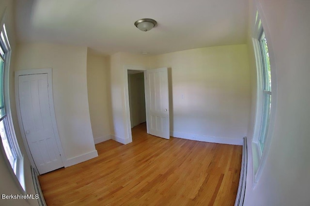 empty room featuring light hardwood / wood-style flooring