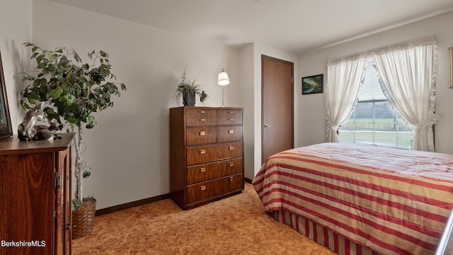 view of carpeted bedroom