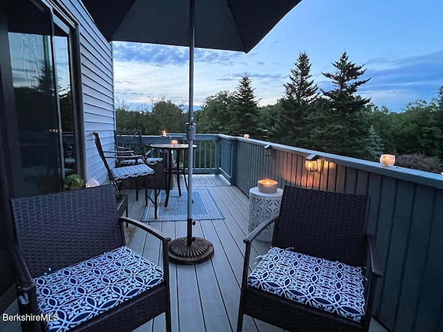 view of wooden terrace