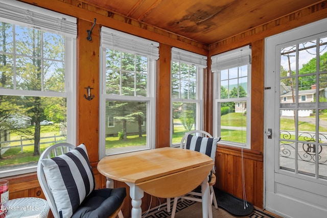 82 Maple St, Adams, MA 01220 - sunroom / solarium featuring wood ceiling, healthy amount of natural light, and wooden walls