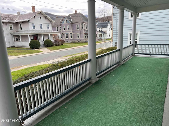 79 Chestnut St, North Adams, MA 01247 - balcony featuring covered porch and a residential view