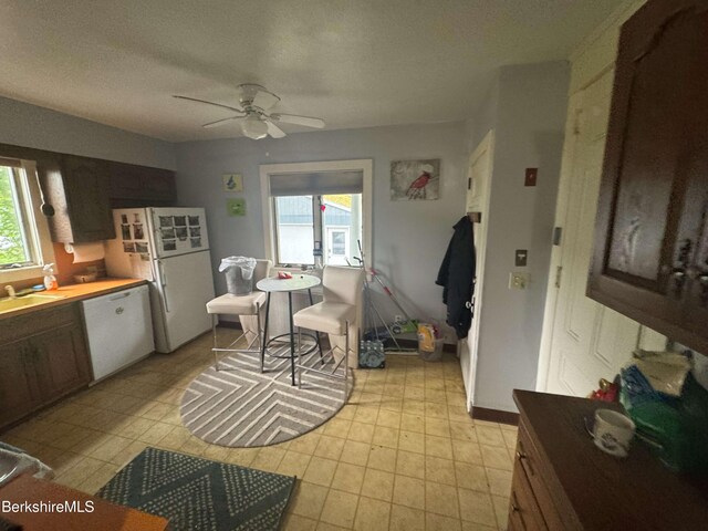 79 Chestnut St, North Adams, MA 01247 - dining space featuring a ceiling fan