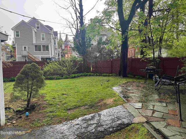 79 Chestnut St, North Adams, MA 01247 - view of yard with a fenced backyard