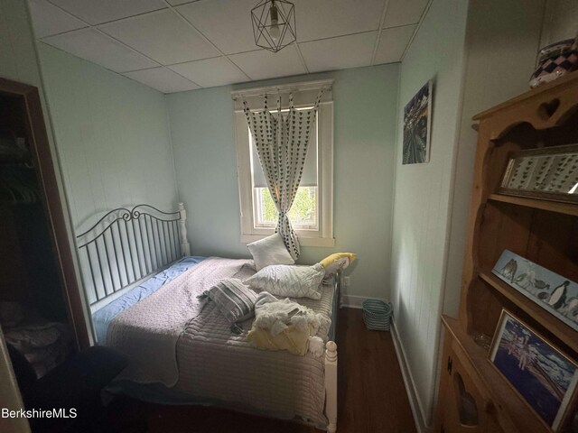 79 Chestnut St, North Adams, MA 01247 - bedroom with wood finished floors and a paneled ceiling