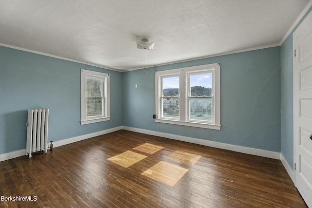 20 Summer St, Lee, MA 01238 - empty room featuring dark wood finished floors, radiator heating unit, and a wealth of natural light