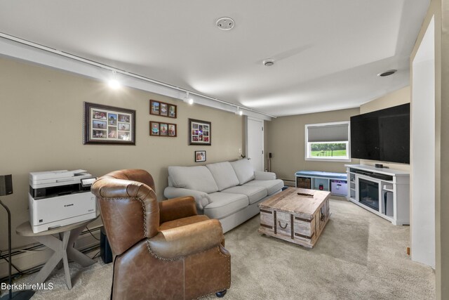 4 Woodlawn Dr, Williamstown, MA 01267 - living area featuring track lighting and light colored carpet