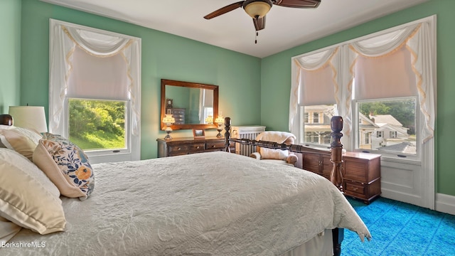 2 Melrose St, Adams, MA 01220 - carpeted bedroom with ceiling fan