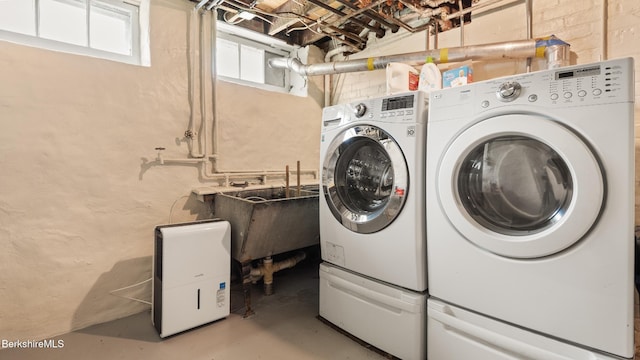 2 Melrose St, Adams, MA 01220 - laundry area featuring independent washer and dryer