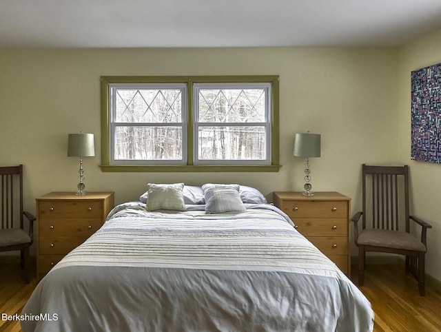 bedroom featuring hardwood / wood-style floors