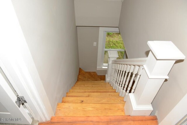 26 Davis St, Pittsfield, MA 01201 - stairs featuring wood finished floors