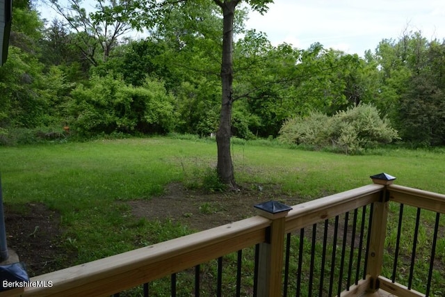 26 Davis St, Pittsfield, MA 01201 - view of green lawn with a wooded view