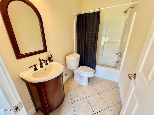 121 E Dugway Rd, Lenox, MA 01240 - bathroom with shower / bathtub combination with curtain, vanity, and tile patterned floors