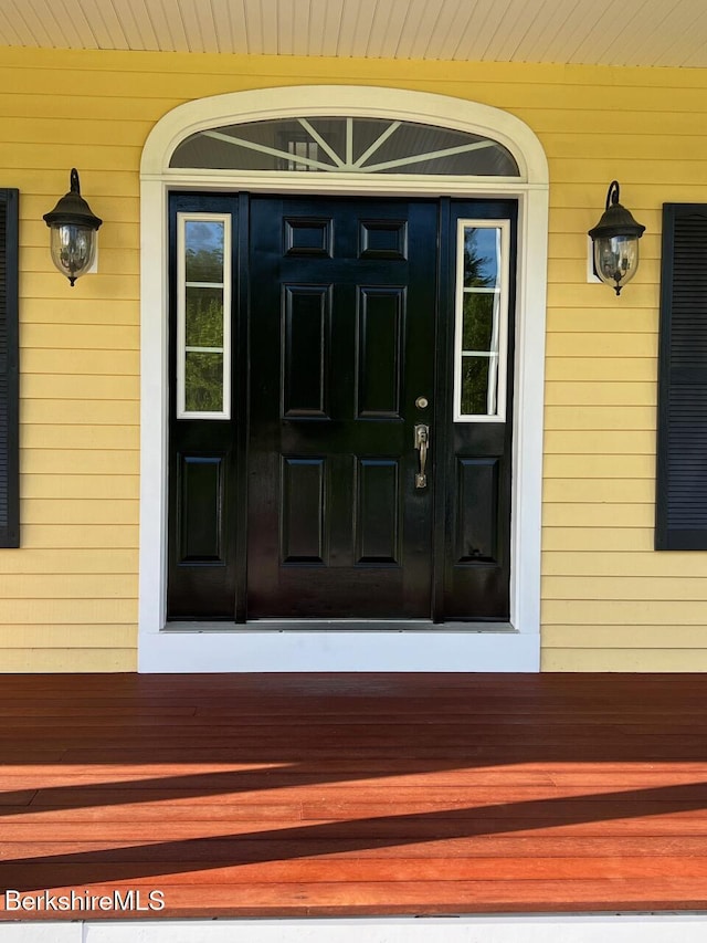 121 E Dugway Rd, Lenox, MA 01240 - doorway to property featuring a porch