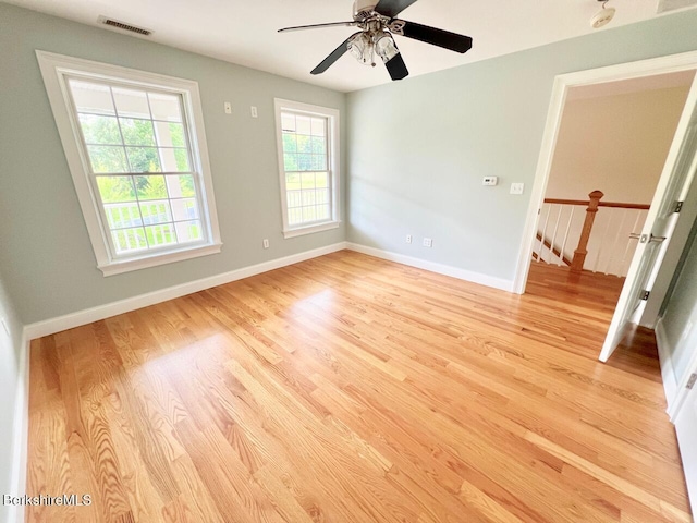 121 E Dugway Rd, Lenox, MA 01240 - empty room featuring light wood-style flooring and a ceiling fan