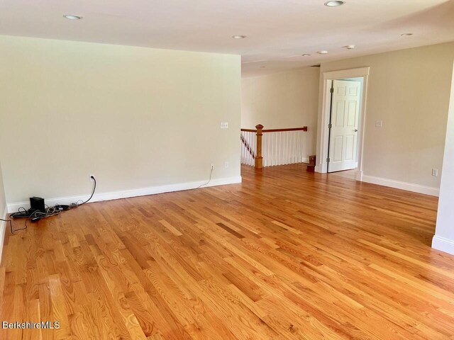 121 E Dugway Rd, Lenox, MA 01240 - empty room with light wood-style floors and recessed lighting