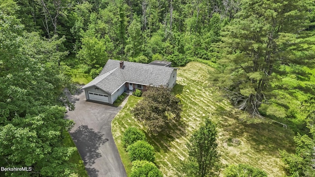 1310 Lenox Rd, Richmond, MA 01254 - aerial view of property and surrounding area featuring a heavily wooded area