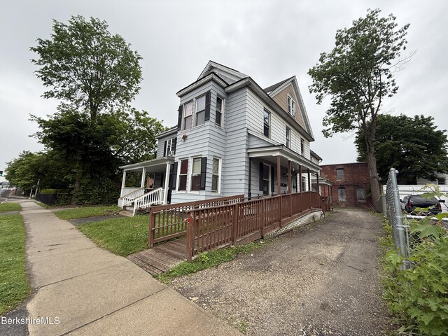 153 First St, Pittsfield, MA 01201 - view of front of property featuring covered porch