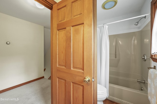 64 Blotz Rd, Washington, MA 01223 - full bath with shower / bath combo, toilet, and baseboards