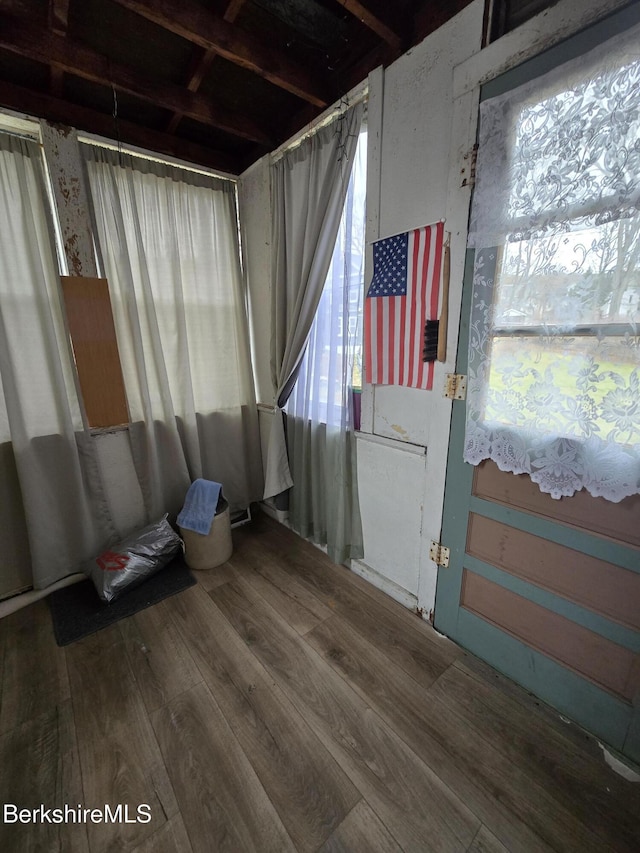 interior space featuring wood-type flooring