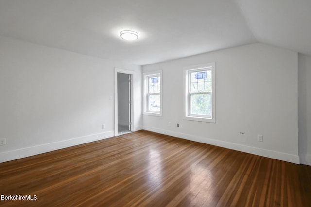 111 Columbia St, Adams, MA 01220 - interior space featuring wood-type flooring, baseboards, and vaulted ceiling