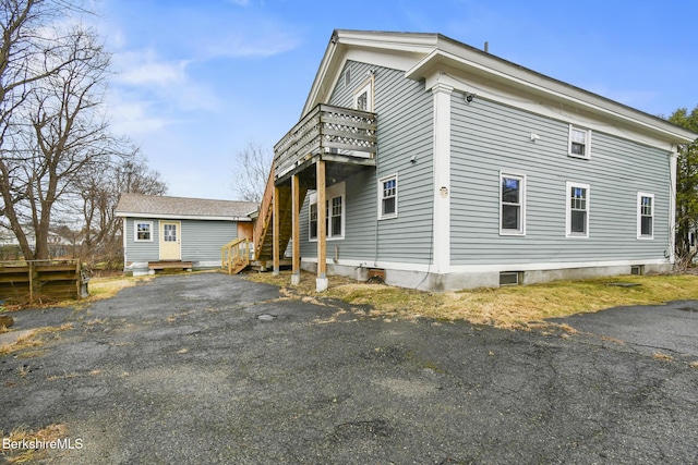 111 Columbia St, Adams, MA 01220 - view of home's exterior featuring a balcony