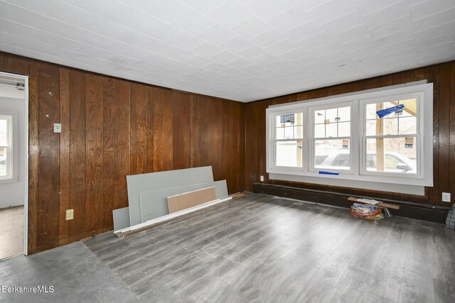 111 Columbia St, Adams, MA 01220 - spare room with wooden walls and wood finished floors