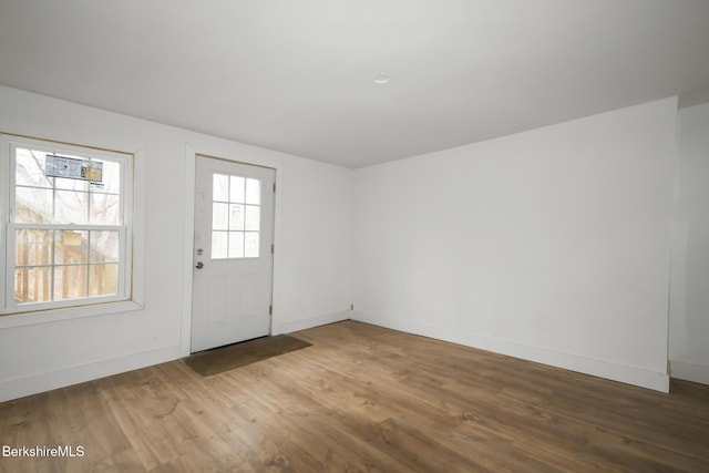 111 Columbia St, Adams, MA 01220 - entryway featuring baseboards and wood finished floors