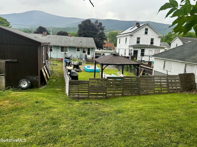89-91 N Summer St, Adams, MA 01220 - view of yard with a mountain view and a gazebo