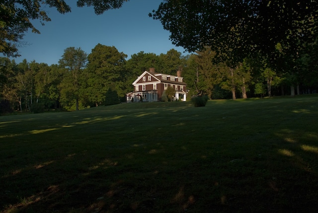 221 Bulkley St, Williamstown, MA 01267 - view of green lawn with a forest view