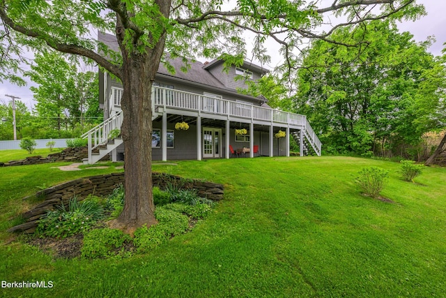 2 Wallace Rd Dh-B, Unit Dh-B Stockbridge, MA 01262 - back of house with stairway and a deck