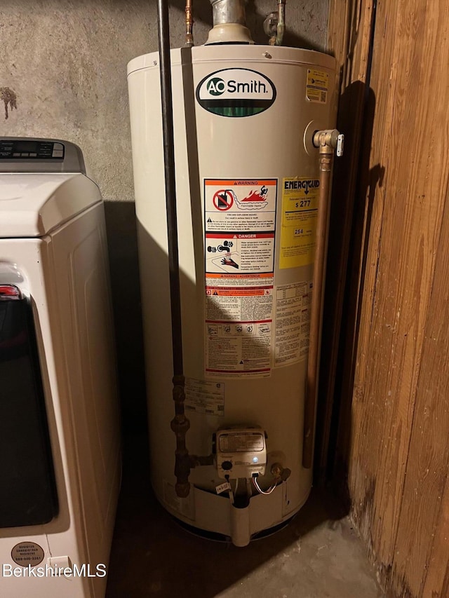 40 Crandall St, Adams, MA 01220 - utilities with gas water heater and washer / dryer