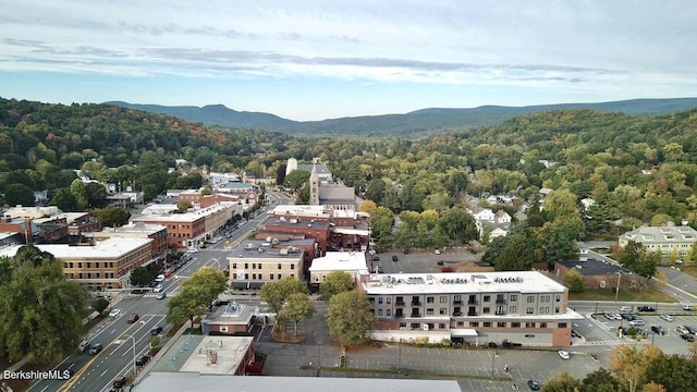 bird's eye view featuring a mountain view